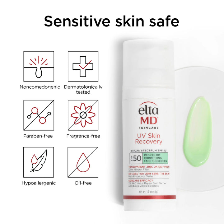 EltaMD - UV Skin Recovery Red Color Correcting Green Tint Broad Spectrum SPF 50